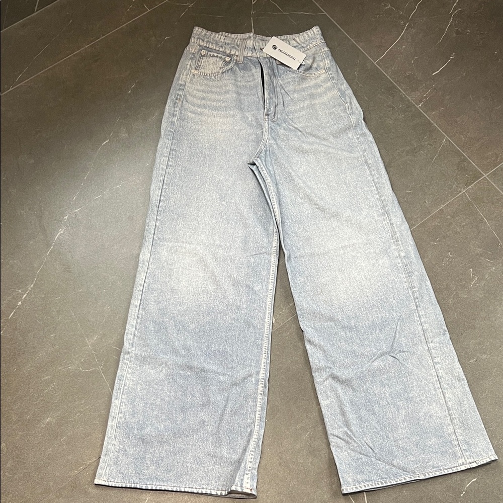 Light Blue Wide-Leg Women Jeans